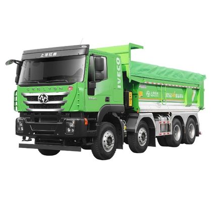 Good price 2023 SAIC Hongyan H6 Electric Tipper Truck EV Mining Transportation Heavy Truck Rear Camera 360° Drive type 8X4 Chinese online