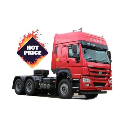 Good price WD615.47 Engine Model SINOTRUK 6X4 HOWO 7 Trailer Tractor Truck Head in Red Color for Your Customer's Requirements online